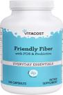 Suplemento Vitacost Friendly Fiber com FOS e probióticos 240 cápsulas