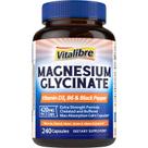 Suplemento Vitalibre Glicinato de Magnésio 420mg com Vitamina D3 e B6