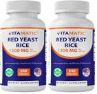 Suplemento Vitamatic Arroz de Levedura Vermelha 1200 mg 240 Cápsulas