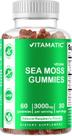 Suplemento Vitamatic Irish Sea Moss Gummies - 3000mg - 60 Unidades Veganas