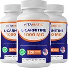 Suplemento Vitamatic L-Carnitina Fumarato 1000mg 120 Cápsulas Suplemento Vitamatic L-Carnitina Fumarato 1000mg 120 Cápsulas