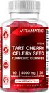 Suplemento Vitamatic Tart Cherry com gomas de semente de aipo, pacote com 2 unidades Suplemento Vitamatic Tart Cherry com gomas de semente de aipo, pacote com 2 unidades