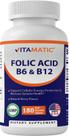 Suplemento Vitamático Ácido Fólico B12 B6 180 Comprimidos