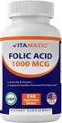 Suplemento Vitamático de Ácido Fólico 1000mcg (1mg) 240 comprimidos