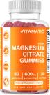 Suplemento Vitamático de Citrato de Magnésio Gomas 600mg 60ct