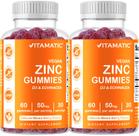 Suplemento Vitamático de Zinco 50 mg Gomas 60 Gomas Veganas x2