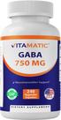 Suplemento vitamático GABA (ácido gama-aminobutírico) 750 mg