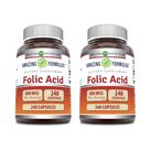 Suplemento vitamínico Amazing Nutrition Ácido fólico 800 mcg 240 cápsulas