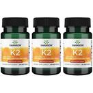 Suplemento vitamínico Swanson K2 100mcg, 30 cápsulas gelatinosas, pacote com 3 Suplemento vitamínico Swanson K2 100mcg, 30 cápsulas gelatinosas, pacote com 3