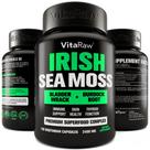 Suplemento VitaRaw Organic Irish Sea Moss 2400 mg em cápsulas