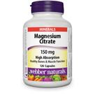 Suplemento Webber Naturals Citrato de Magnésio 150mg 120 cápsulas