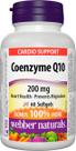 Suplemento Webber Naturals Coenzima Q10 200 mg 60 cápsulas gelatinosas