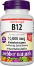 Suplemento Webber Naturals de vitamina B12 10.000 mcg 40 comprimidos