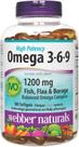 Suplemento Webber Naturals Triple Omega 3-6-9 1200 mg 180 cápsulas gelatinosas