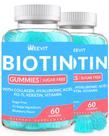 Suplemento Weevit, gomas de biotina sem açúcar, cabelo, pele, unhas