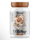 Suplemento whey protein 100% concentrado pote 900g topway sabor Cookies com vitamina D e B12