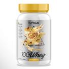 Suplemento whey protein 100% concentrado pote 900g topway sabor Torta de Maracujá com vitamina D e B12