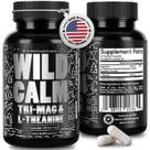 Suplemento Wild Foods Tri-Mag e L-Teanina 60 cápsulas