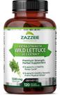 Suplemento Zazzee Extra Strength Wild Alface - 1500mg - 120 Cápsulas Suplemento Zazzee Extra Strength Wild Alface - 1500mg - 120 Cápsulas