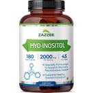 Suplemento Zazzee Myo-Inositol 2000 mg 180 Cápsulas Veganas