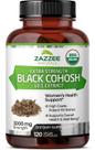 Suplemento Zazzee USDA Organic Black Cohosh 3000 mg 120 cápsulas