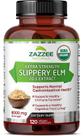 Suplemento Zazzee USDA Organic Slippery Elm Bark 20:1