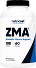 Suplemento ZMA Nutricost - 180 Cápsulas (Sem Glúten e Transgênicos)