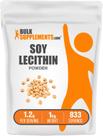 Suplementos a granel de lecitina de soja em pó 1 kg sem glúten 1,2 g