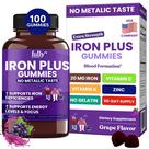 Suplementos de gomas de ferro Fully Nutrition 100 unidades Suplementos de gomas de ferro Fully Nutrition 100 unidades
