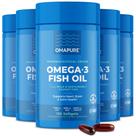 Suplementos de óleo de peixe OMAPURE 5 frascos x 120 cápsulas gelatinosas