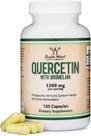 Suplementos de quercetina de madeira dupla com bromelaína 120 cápsulas