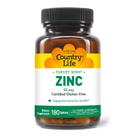 Suplementos de zinco Country Life Target-Mins 50 mg 180 comprimidos