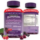 Suplementos: gomas orgânicas de sabugueiro Sambucus Viva Naturals Suplementos: gomas orgânicas de sabugueiro Sambucus Viva Naturals