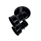 Suporte 2 Lâmpada Spot Caneca Direcionável E-27 Preto Suporte 2 Lâmpada Spot Caneca Direcionável E-27 Preto