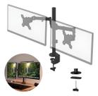 Suporte 2 Monitores Tv Duplo Articulado 17 A 32 De Mesa Aço Preto Com Pintura Eletrostática