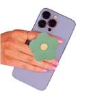 Suporte 3d dedo alça apoio Selfie Celular Flower green