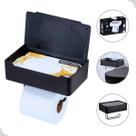 Suporte 3x1 preto com fita 3m para lenço, papel e celular