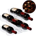 Suporte 6 Garrafas de Vinho Expositor Moderno Adega Bar 5mm Suporte Rack Organizador