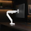 Suporte a Gás Articulado para Monitor CLANM CS21 Snow 17 a 32 Polegadas VESA 75x75 100x100 Branco