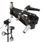 Suporte Adaptador Tipo Braçadeira Para Até 3 Iluminadores - Lc01 Greika
