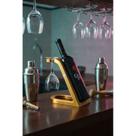 Suporte Adega de Mesa para 1 Garrafa e 2 Taças Decorativo -