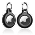 Suporte Airtag SUPFINE à prova d'água IPX8 com chaveiro, pacote com 2 unidades, preto