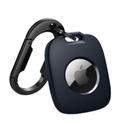 Suporte AirTag SURITCH com mosquetão azul escuro, estojo de TPU, pacote com 1 pacote