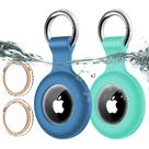 Suporte Airtag x2 IPX8 à prova d'água com chaveiro para Apple Air Tags