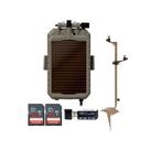 Suporte Ajustável Multi-Pivô Stealth Cam para Câmera de Trilha com Pacote Solar Sol-Pak 5000mAh Bateria de Íon-Lítio, Leitor de Cartão USB 4 em 1 e Cartão de Memória de 32GB (Pacote com 2) (5 Itens)