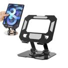 Suporte Alumínio de Mesa Base Giratória Para Tablet Celular iPad Universal Ajustável Dobrável