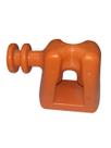 Suporte Ancoragem Cabo Wireless 2 Vias Laranja