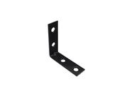 Suporte angular Corner Brace QCAA Durable Steel Black, pacote com 48