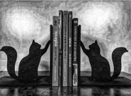 Suporte Aparador De Livros Premium Preto Gato Original