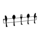 Suporte Aramado De Parede Com 5 Ganchos Preto Black 40 Cm Suporte Aramado De Parede Com 5 Ganchos Preto Black 40 Cm